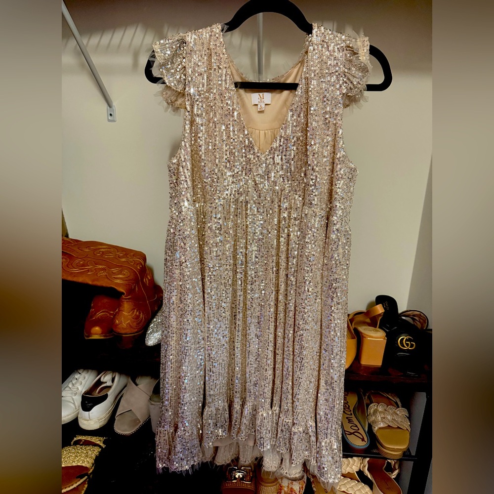 M by MNK Sequin Party Dress sz L